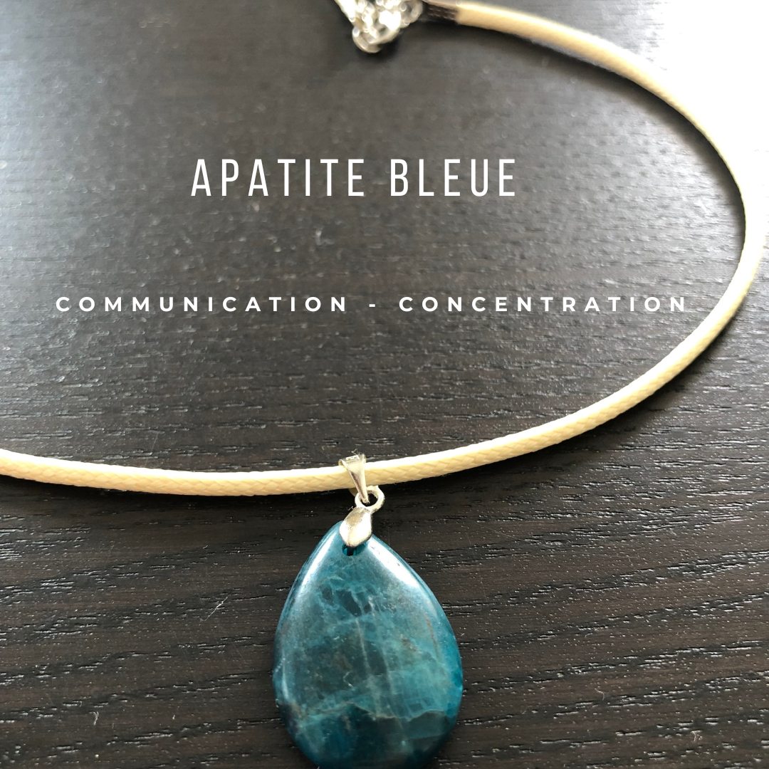 Pendentif Apatite bleue