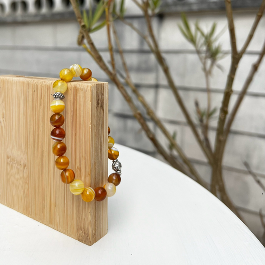 bracelet en agate Jaune